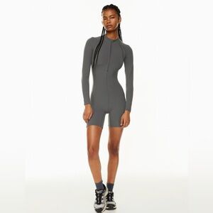 Aritzia TnAction TnaBREATHE™ Hero Romper Coal Grey